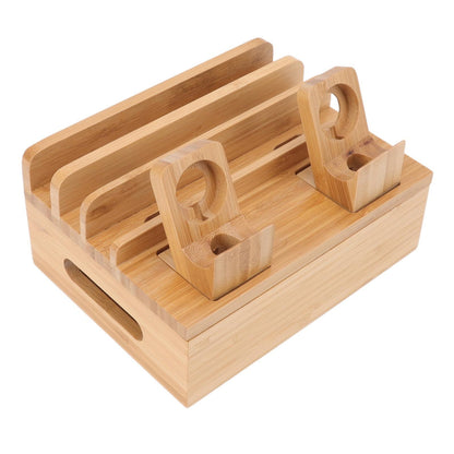 Bamboo 5-Port Charging Station Rack for Phones/Tablets/Watches V1263-JX-5011