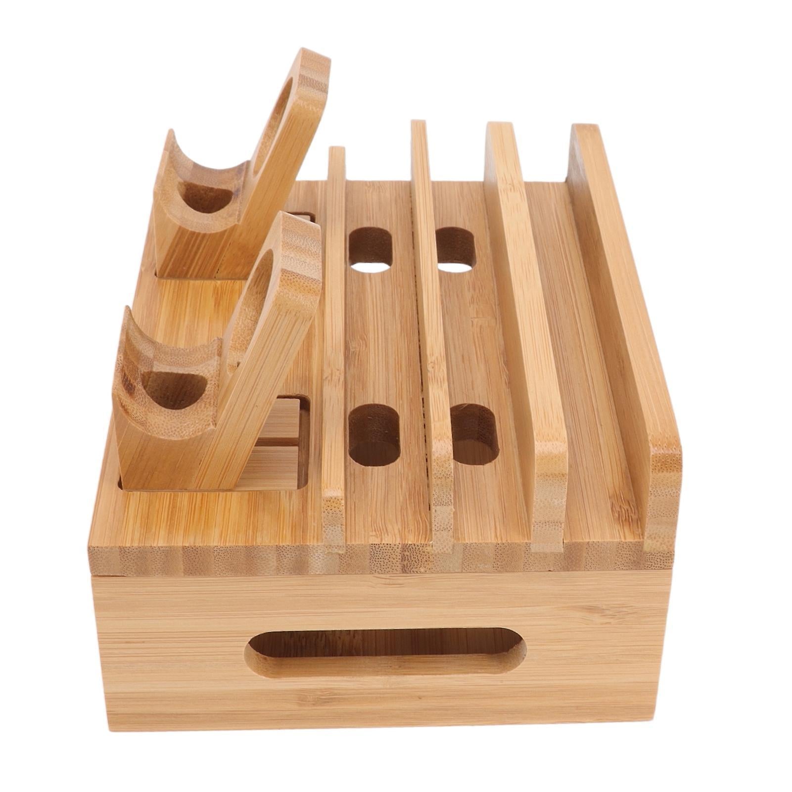 Bamboo 5-Port Charging Station Rack for Phones/Tablets/Watches V1263-JX-5011