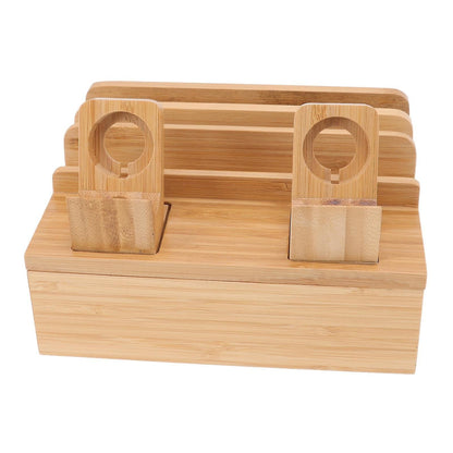Bamboo 5-Port Charging Station Rack for Phones/Tablets/Watches V1263-JX-5011