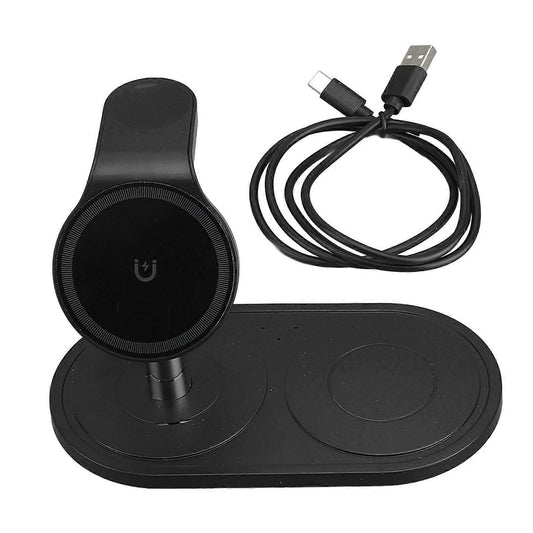 3-in-1 Charging Station for Phone, Watch & Earbuds, Black V1263-JX-5013