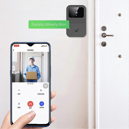 Smart Wireless Video Doorbell, Two-Way Audio, Rechargeable V1263-JX-5016