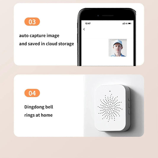 Wireless WiFi Video Doorbell with Camera V1263-JX-5017