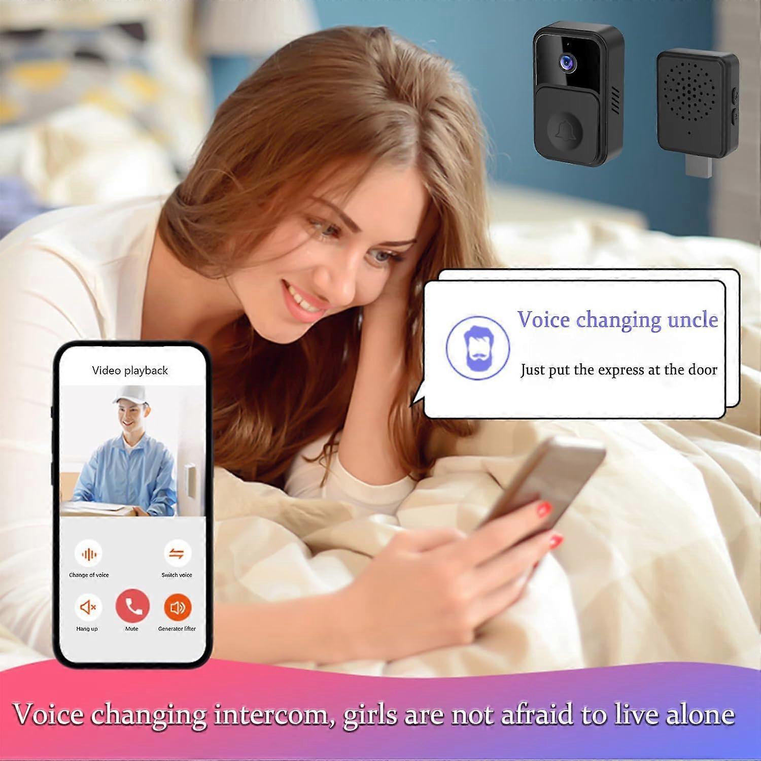 Smart WiFi Video Doorbell, Wireless Anti-Theft Camera Doorbell V1263-JX-5024