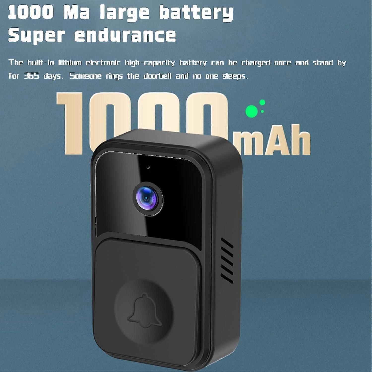Smart WiFi Video Doorbell, Wireless Anti-Theft Camera Doorbell V1263-JX-5024