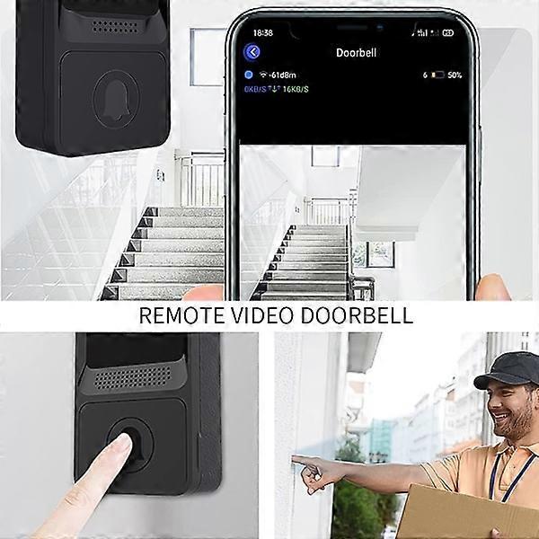 Wireless Smart Video Doorbell, Night Vision Security Camera V1263-JX-5029