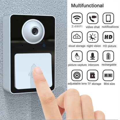 Wireless Video Doorbell Camera with Chime, Rechargeable Cordless Smart Doorbell V1263-JX-5040