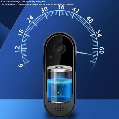 Smart Wireless Video Doorbell, WiFi Home Intercom, HD Night Vision V1263-JX-5049