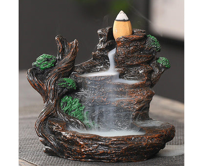 Resin Mountains Rivers Incense Burners Holder Censer Aromatherapy Home Decor- 12 V1263-JX-505