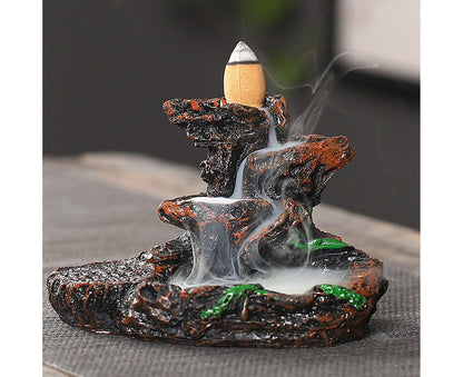 Resin Mountains Rivers Incense Burners Holder Censer Aromatherapy Home Decor- 12 V1263-JX-505