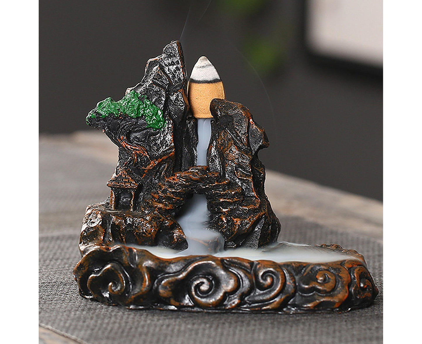 Resin Mountains Rivers Incense Burners Holder Censer Aromatherapy Home Decor- 12 V1263-JX-505