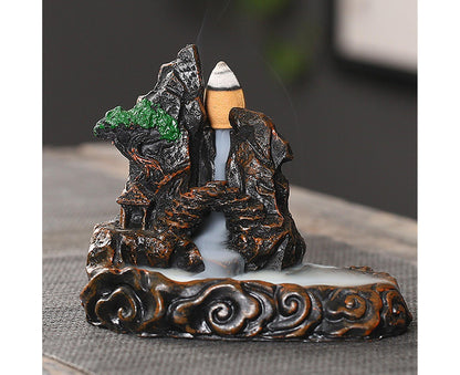 Resin Mountains Rivers Incense Burners Holder Censer Aromatherapy Home Decor- 12 V1263-JX-505