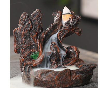 Resin Mountains Rivers Incense Burners Holder Censer Aromatherapy Home Decor- 12 V1263-JX-505