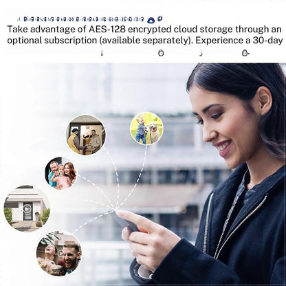 Smart Wireless Video Doorbell, HD Night Vision, Intercom Security V1263-JX-5051