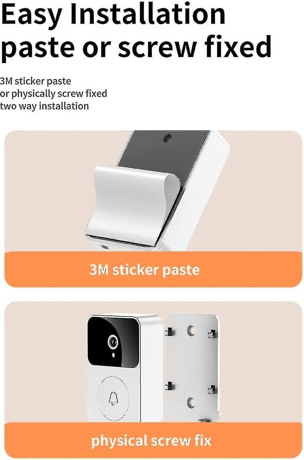 Smart Ring Video Doorbell, Wireless HD Night Vision Home Intercom V1263-JX-5053