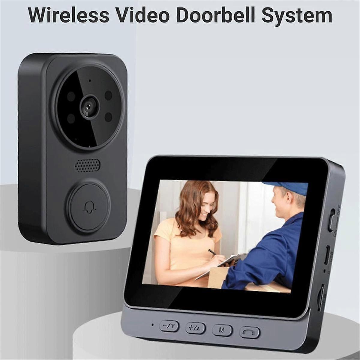 1080P Video Doorbell, Night Vision, USB-C, 2.4GHz WiFi, 2-Way Audio, 256GB V1263-JX-5054