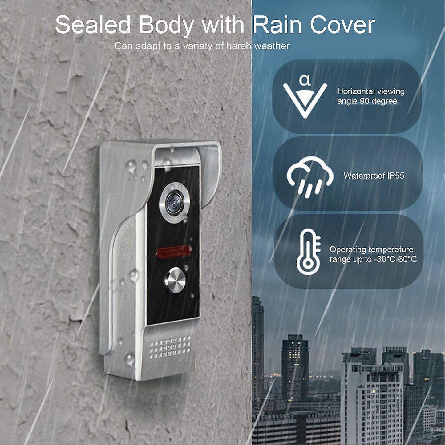 Smart Video Intercom Doorbell, Electronic Access Control for Home Office V1263-JX-5055