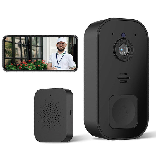 Wireless Video Doorbell Camera, 2.4GHz WiFi, Black V1263-JX-5056