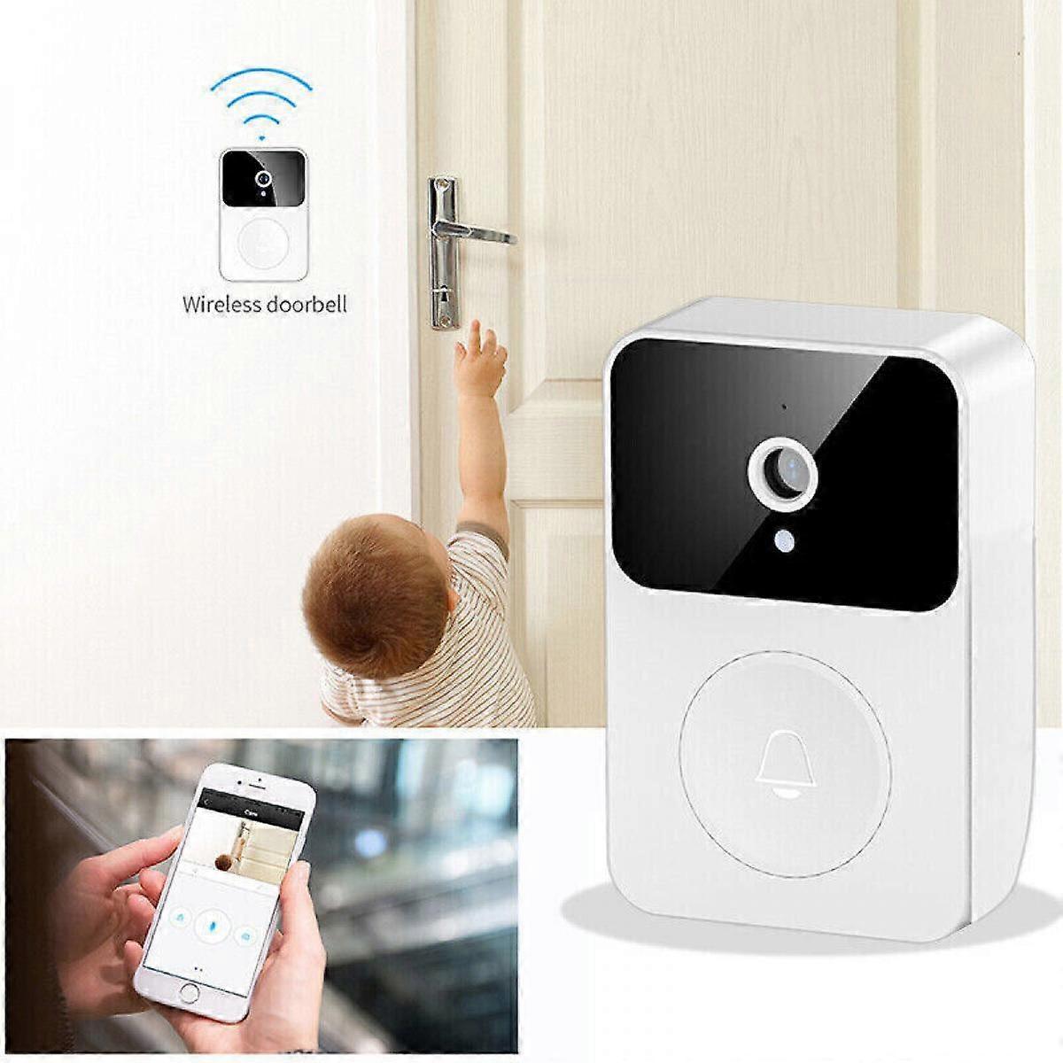 WiFi Smart Video Doorbell, Wireless Phone Intercom Security Camera V1263-JX-5057