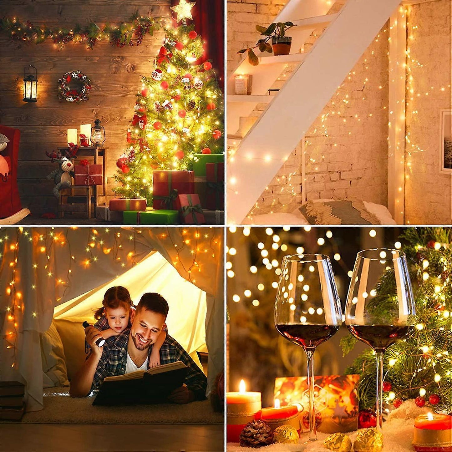 100 LED String Lights 10M, IP65 Waterproof, 8 Modes, Battery Operated V1263-JX-5065