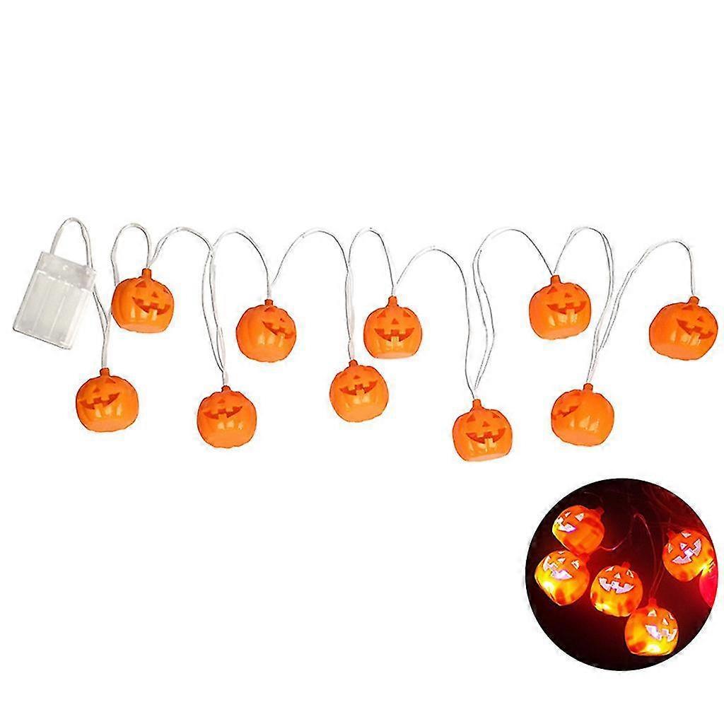 Halloween Pumpkin LED String Lights, 10 Bulbs, Room Decoration V1263-JX-5070