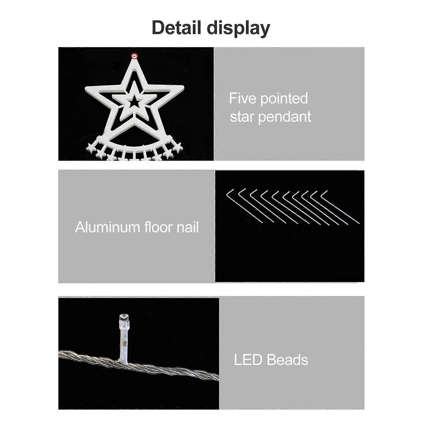 LED Waterfall String Lights Outdoor, Decorative Christmas Tree Lights V1263-JX-5071