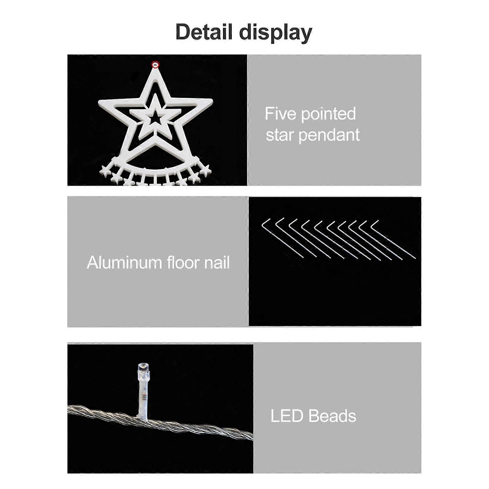 LED Waterfall String Lights Outdoor, Decorative Christmas Tree Lights V1263-JX-5071