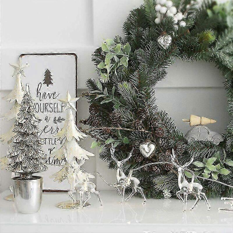 Christmas Reindeer LED String Lights, Battery Powered Warm White, 10 LEDs V1263-JX-5072