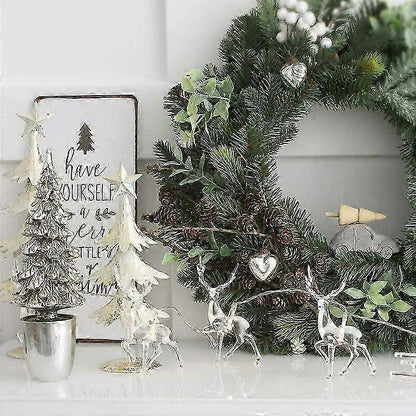 Christmas Reindeer LED String Lights, Battery Powered Warm White, 10 LEDs V1263-JX-5072
