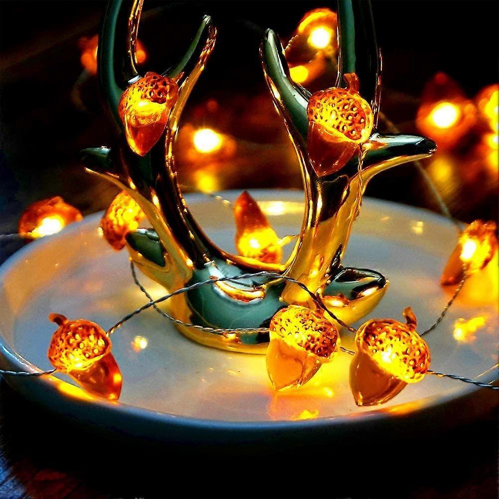 Acorn LED String Lights, 20 LEDs, 6.5ft Battery Powered Fairy Lights V1263-JX-5074