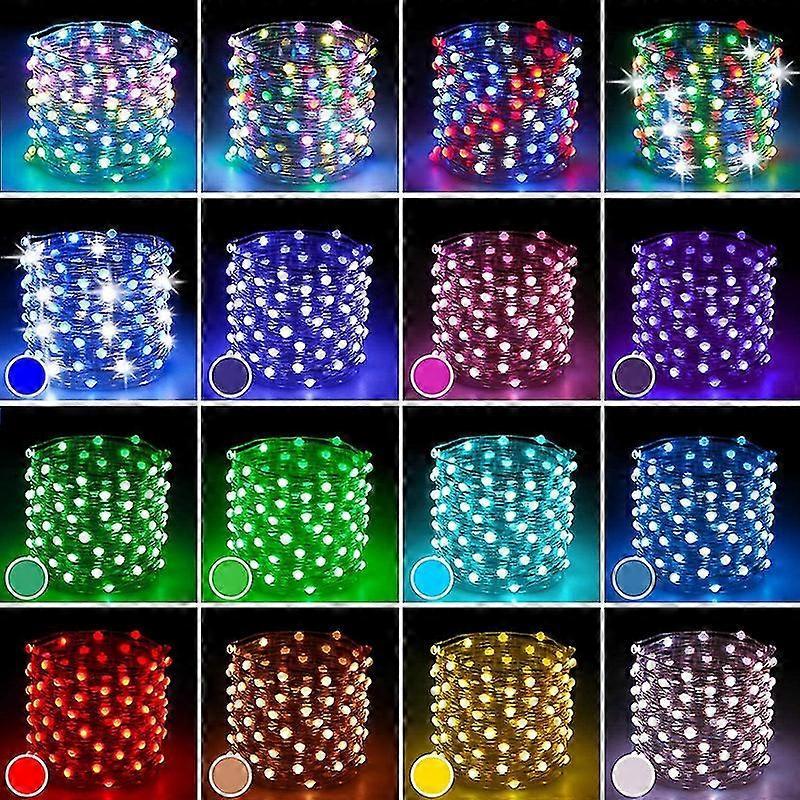 33ft 100 LED Color Changing USB String Lights with Remote, Twinkle Fairy V1263-JX-5077