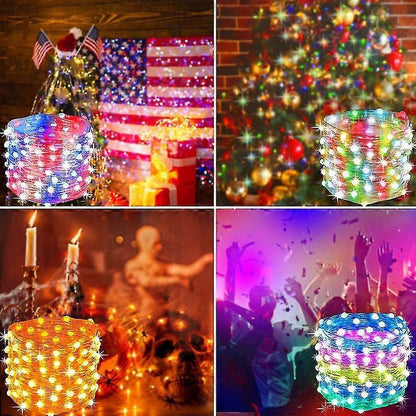 33ft 100 LED Color Changing USB String Lights with Remote, Twinkle Fairy V1263-JX-5077