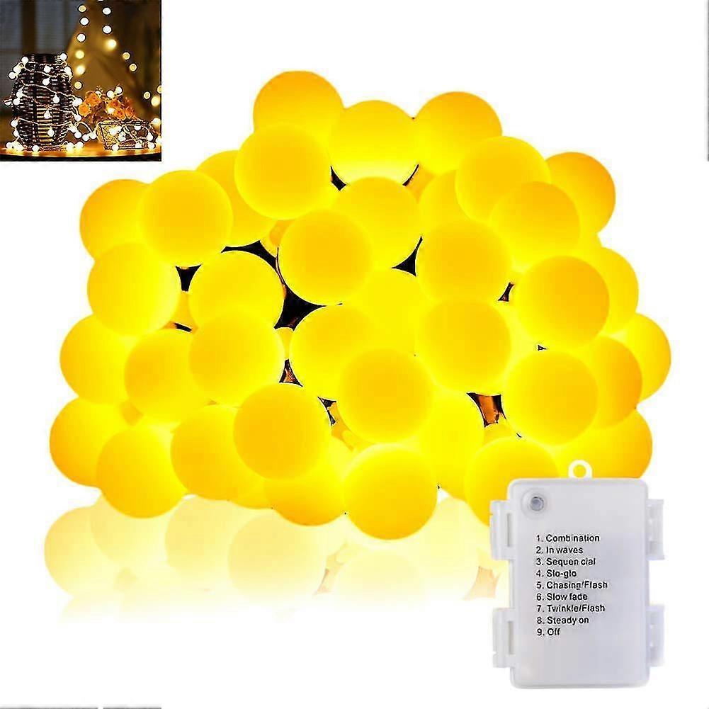 40 LED Waterproof Ball String Lights, 14.8ft, 8 Lighting Modes V1263-JX-5079