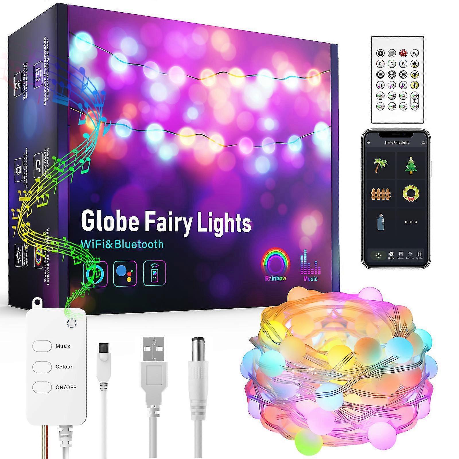 5M 33 LEDs Smart Graffiti String Lights, Halloween Christmas Wedding Party V1263-JX-5084