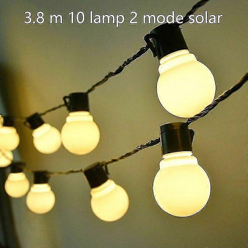 Solar Powered Patio LED String Lights, Waterproof Outdoor Bulbs 10 LEDs V1263-JX-5085