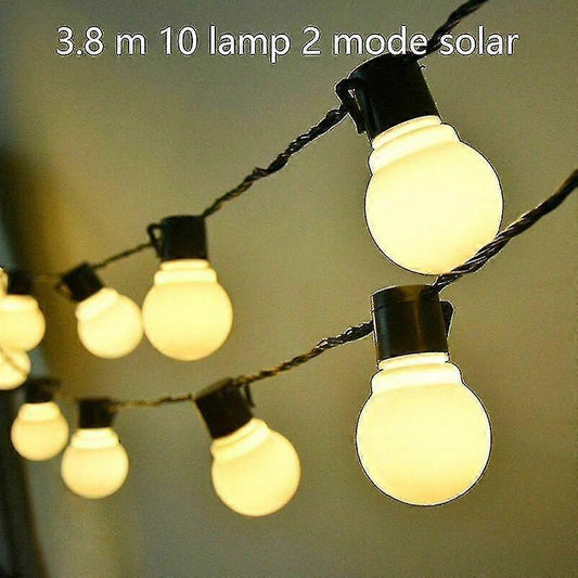 Solar Powered Patio LED String Lights, Waterproof Outdoor Bulbs 10 LEDs V1263-JX-5085