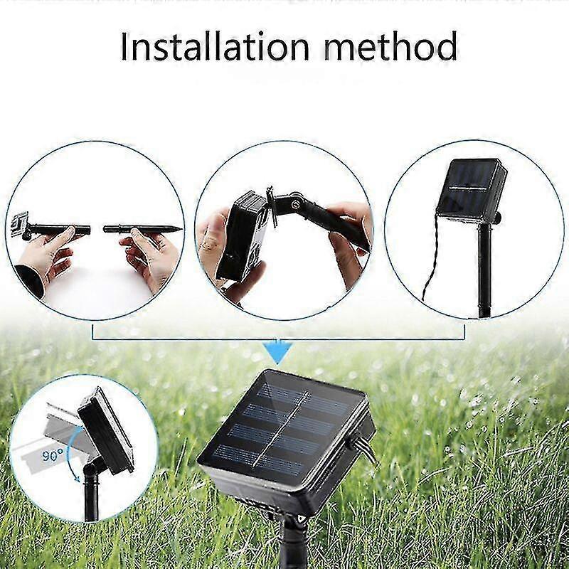 Solar Powered Patio LED String Lights, Waterproof Outdoor Bulbs 10 LEDs V1263-JX-5085