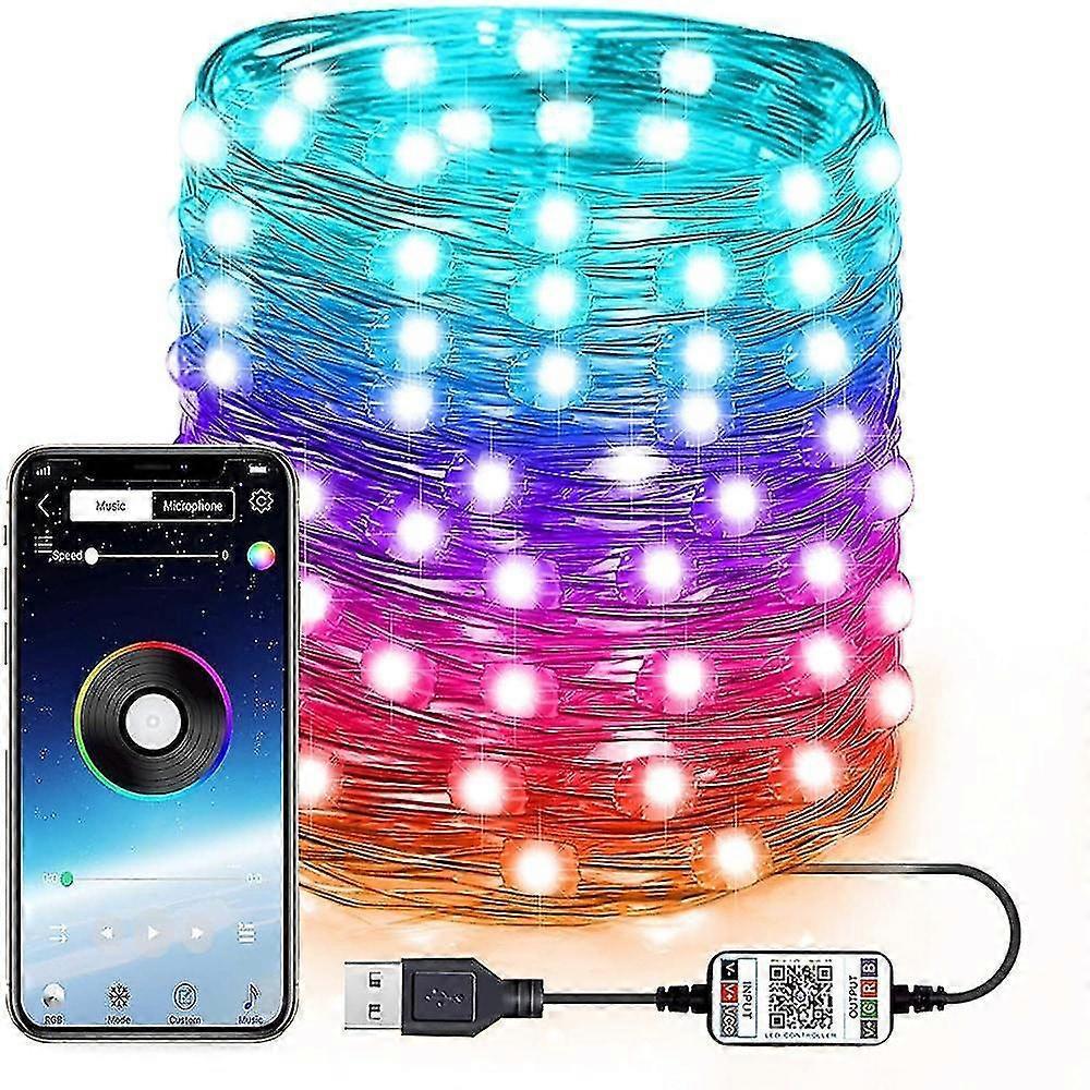 RGB Fairy String Lights, Indoor Outdoor Color Changing Music Twinkle Lights V1263-JX-5087