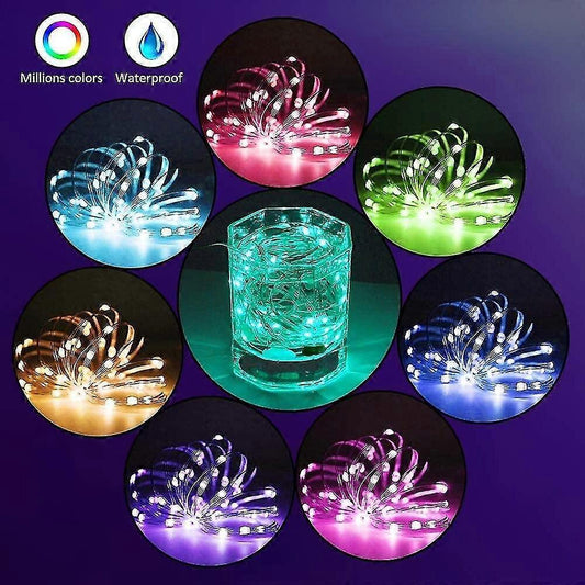 RGB Fairy String Lights, Indoor Outdoor Color Changing Music Twinkle Lights V1263-JX-5087