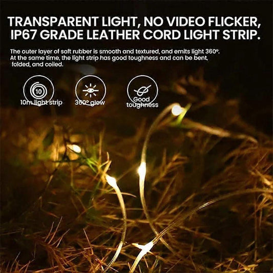 9M Camping LED String Lights, Rechargeable Quick Roll Up Tent Lighting V1263-JX-5089