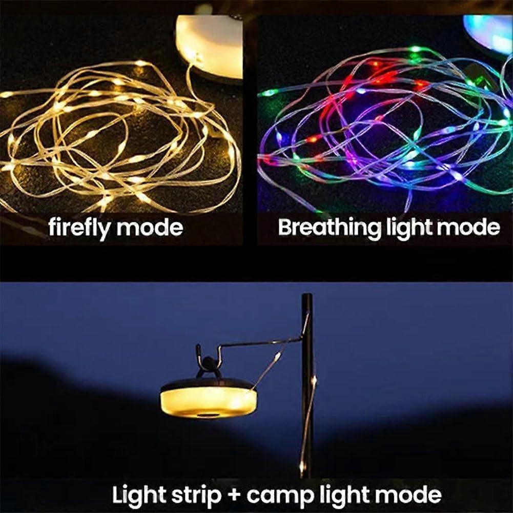 9M Camping LED String Lights, Rechargeable Quick Roll Up Tent Lighting V1263-JX-5089