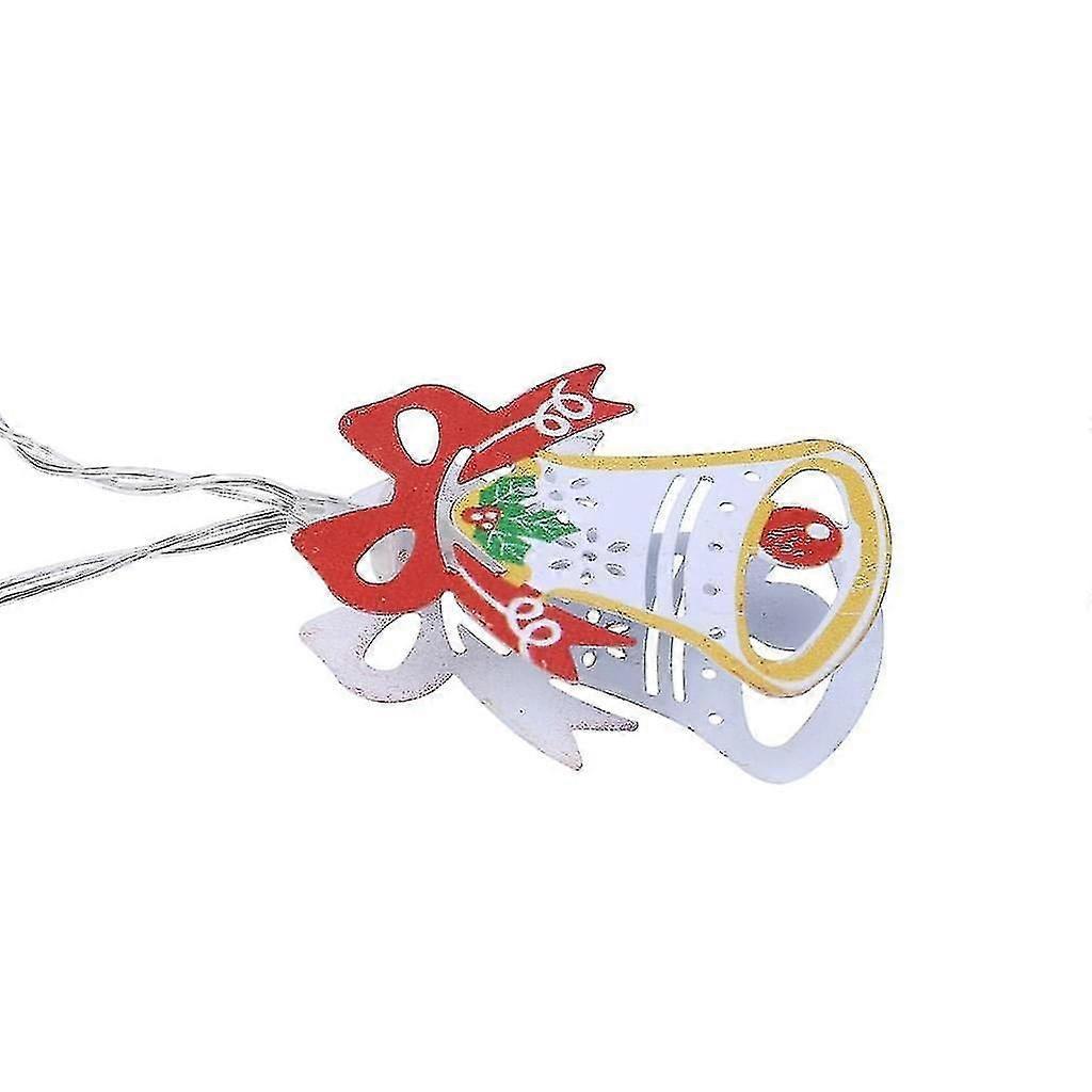 Colorful Bell LED String Lights, 10 LEDs, Battery Powered Christmas Decor V1263-JX-5091