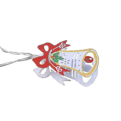 Colorful Bell LED String Lights, 10 LEDs, Battery Powered Christmas Decor V1263-JX-5091