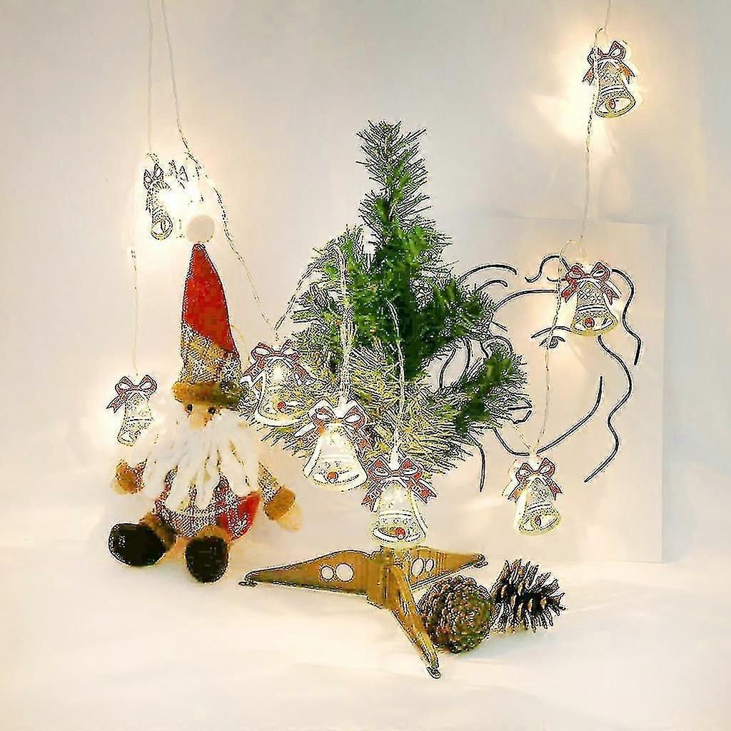 Colorful Bell LED String Lights, 10 LEDs, Battery Powered Christmas Decor V1263-JX-5091