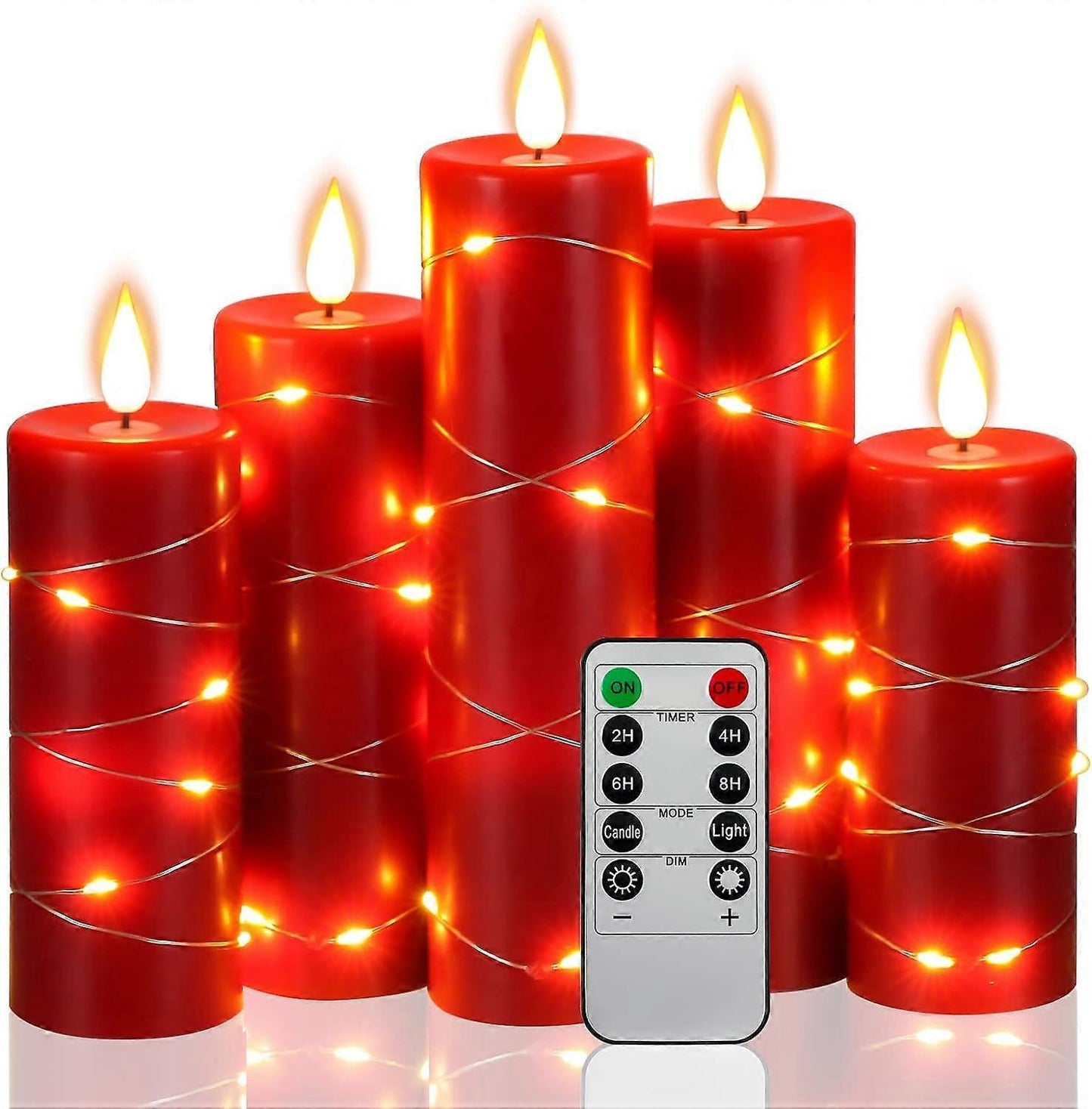 5 Pack LED String Lights with Remote, Star Clear Lights, Timer Function V1263-JX-5092