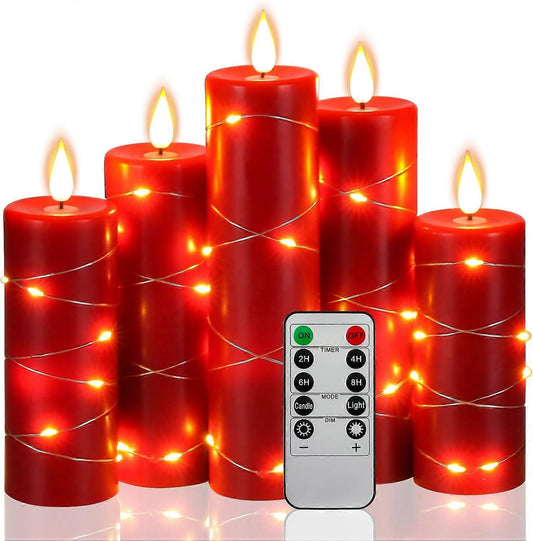 5 Pack LED String Lights with Remote, Star Clear Lights, Timer Function V1263-JX-5092