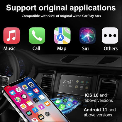 2-in-1 Wireless CarPlay Adapter for CarPlay & Android Auto, Plug & Play Dongle V1263-JX-5094