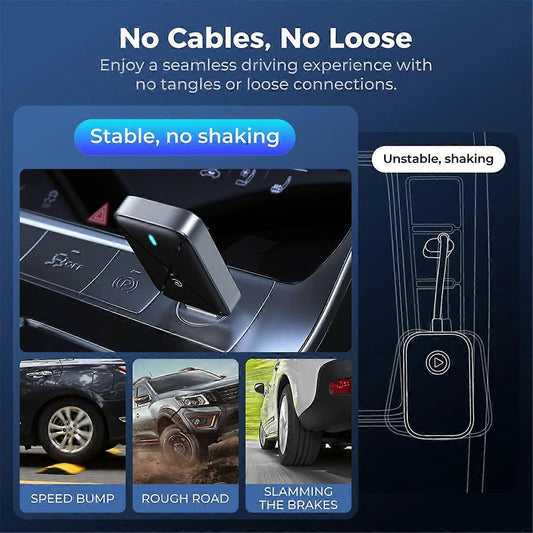Wireless CarPlay Adapter for iOS, Mini Dongle Converts Wired to Wireless CarPlay V1263-JX-5095