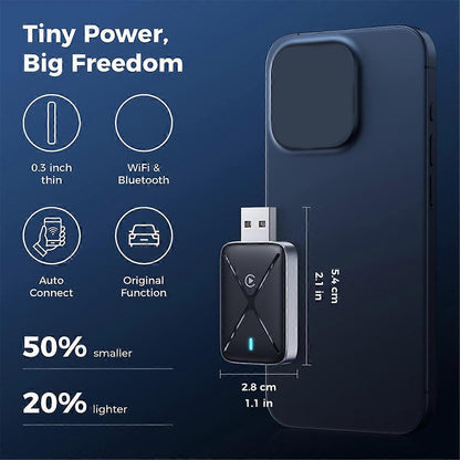 Wireless CarPlay Adapter for iOS, Mini Dongle Converts Wired to Wireless CarPlay V1263-JX-5095
