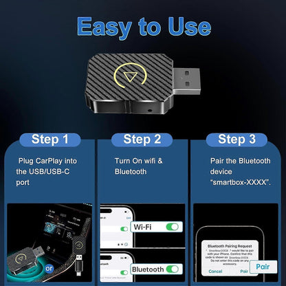 Wireless CarPlay Adapter, Convert Wired CarPlay to Wireless Plug & Play Dongle V1263-JX-5098