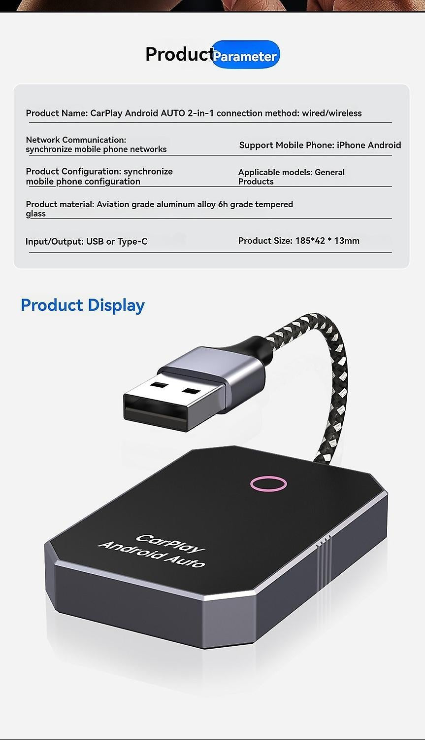 Wireless CarPlay Adapter for Factory Wired CarPlay, Auto Upgrade to Wireless V1263-JX-5099
